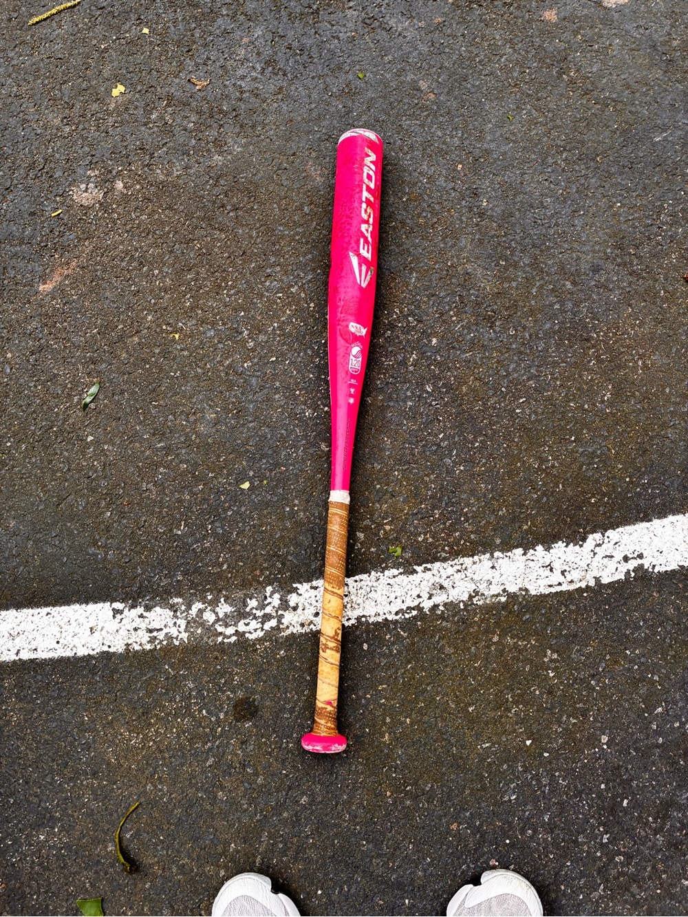 Easton Pink Aluminum Baseball Bat with Tan Grip
